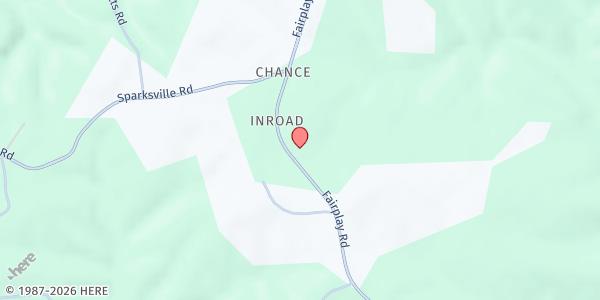 Map showing Old Concord Community Church at 5996 Fairplay Road, Columbia, KY