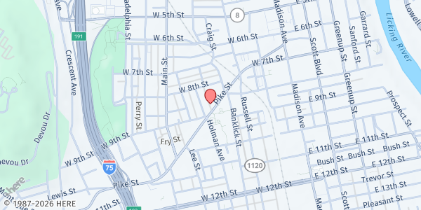 Map showing Fairhaven Rescue Mission at 260 Pike St., Covington, KY