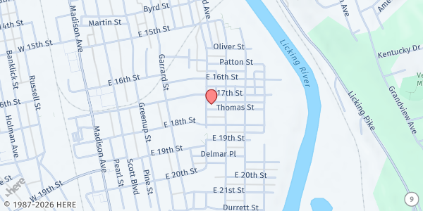 Map showing United Community Christian Church at 1710 Maryland Ave, Covington, KY