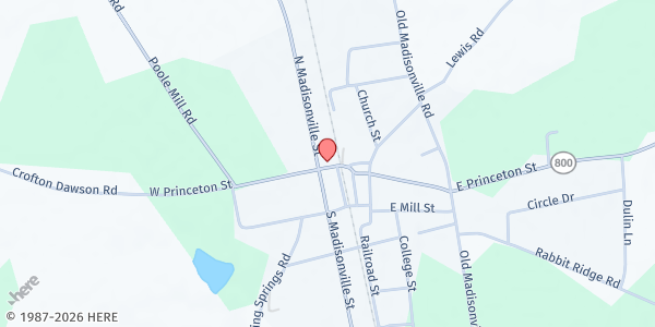 Map showing Branch Outreach - Crofton at 104 E. Princeton St., Crofton, KY