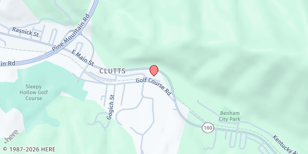 Map showing Shepherd's Pantry Parking Area at 111 Union Hall Rd., Cumberland, KY