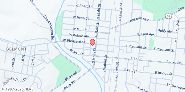 Map showing The Hub at 104 Joe B Hall Ct, Cynthiana, KY