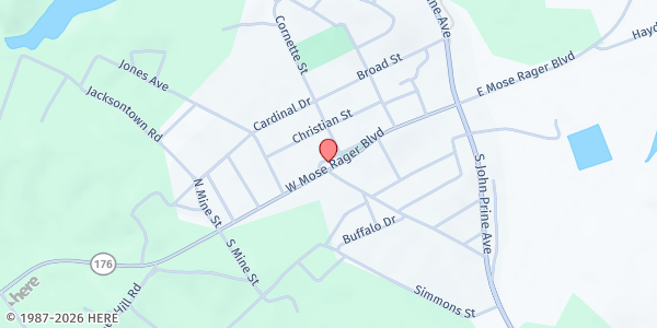 Map showing Hope 2 All Community Food Bank at 307 W Mose Rager Blvd, Drakesboro, KY