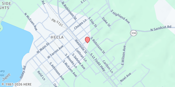 Map showing Earlington Food Pantry at 114 E Moss Ave, Earlington, KY