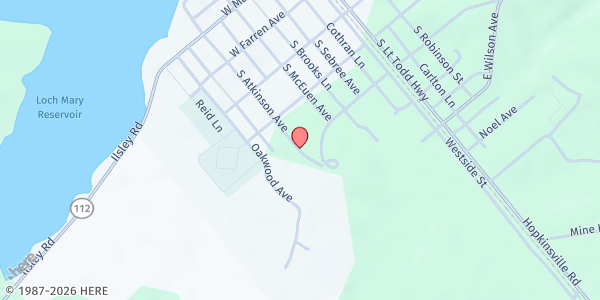 Map showing The Lord's Dinner Table at 501 S Atkinson Avenue, Earlington, KY