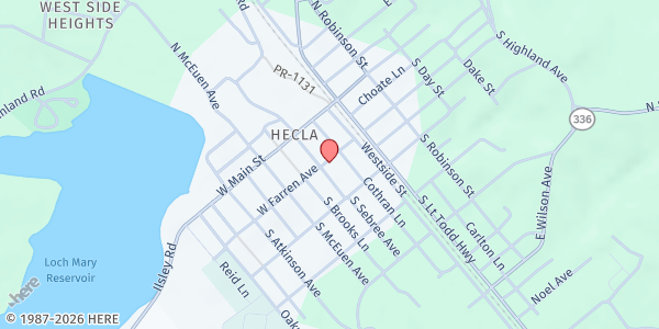 Map showing The Lord's Dinner Table at 202 S Sebree St, Earlington, KY