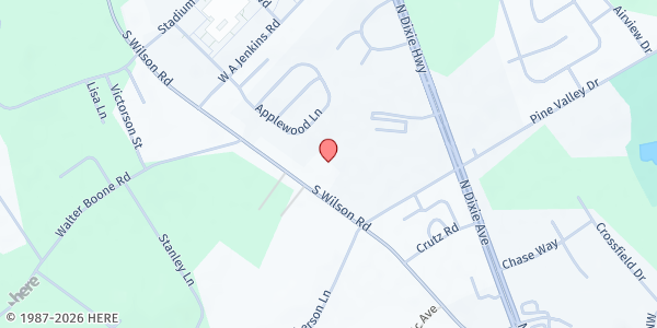 Map showing Helping Hand of Hope at 6796 South Wilson Road, Elizabethtown, KY