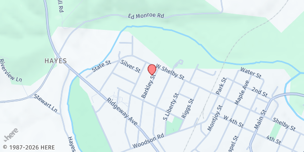 Map showing Northern KY Community Action Commission at 307 Barkley St, Falmouth, KY