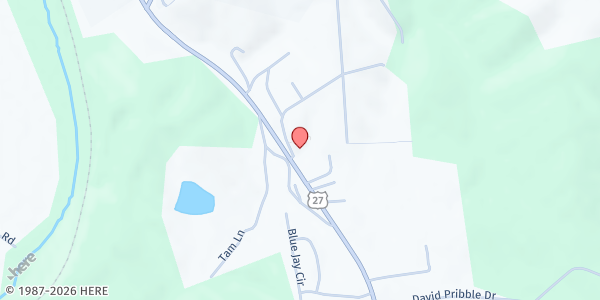 Map showing Southside Church of Christ at 20 Southside Church Rd, Falmouth, KY