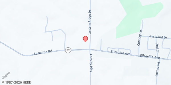 Map showing Flemingsburg Baptist Church at 1856 Elizaville Road, Flemingsburg, KY