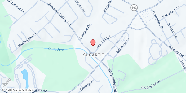 Map showing Florence UMC at 8585 Old Toll Road, Florence, KY