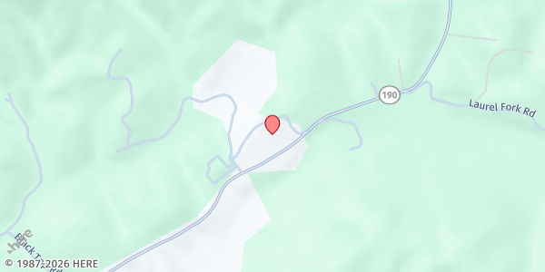 Map showing Henderson Settlement at 16773 St Hwy 190, Frakes, KY