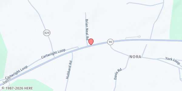 Map showing Henderson Settlement Seniors CSFP at 16773 St Hwy 90, Frakes, KY