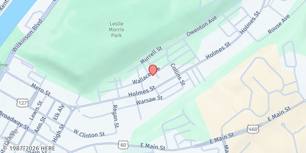 Map showing Saint Vincent de Paul Thrift Store & Food Pantry at 315 Wallace Ave., Frankfort, KY