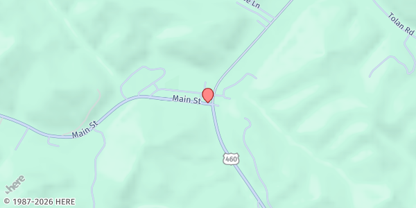 Map showing Dayspring Food Pantry at 1517 Hwy 460W, Frenchburg, KY