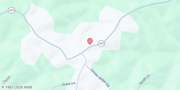 Map showing Gardnersville Baptist Church at 3240 KY-491, Gardnersville, KY