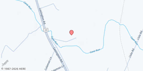 Map showing Amen House CSFP at 1648 Lexington Road, Georgetown, KY