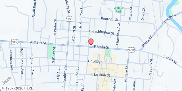 Map showing Amen House, Inc. at 319 E Main St, Georgetown, KY