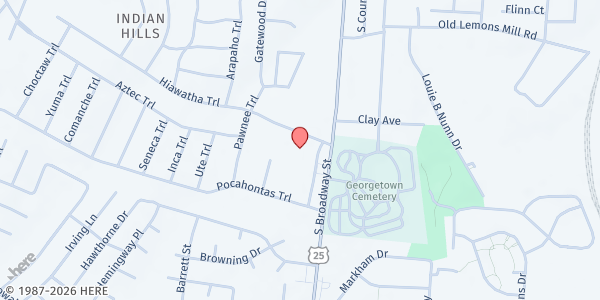 Map showing My Church Assembly of God at 701 Slone Drive, Georgetown, KY