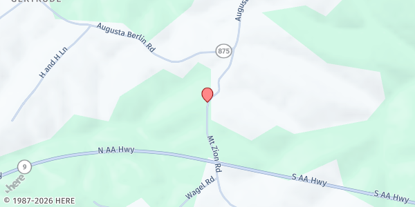 Map showing New Life Fellowship - Fish & Loaves Ministries at 2360 Mt. Zion Rd., Gertrude, KY