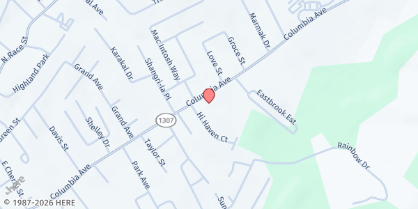 Map showing Glasgow Wesleyan Church at 1008 Columbia Ave, Glasgow, KY