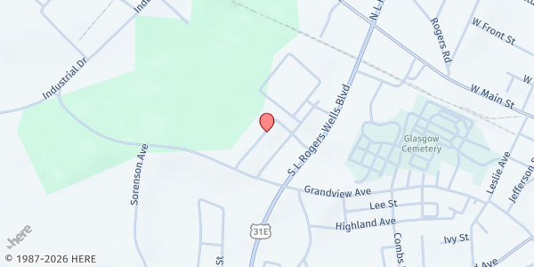 Map showing Highland Commons at Highland Commons, Glasgow, KY