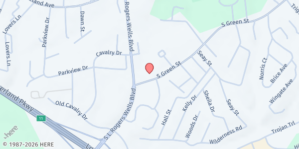 Map showing St. Helen's Church at 623 S. L. Rogers Wells Blvd., Glasgow, KY