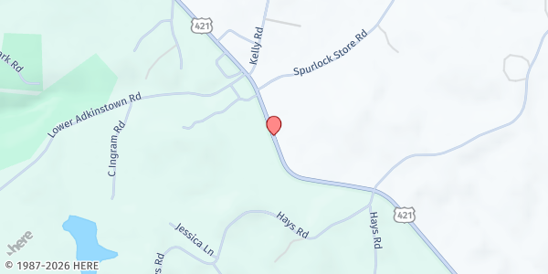 Map showing Hands and Feet Ministries at 6099 Highway 421, Gray Hawk, KY