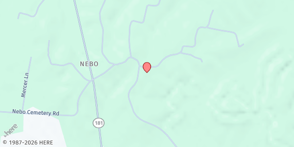 Map showing Duvall's Chapel Mercy Ministry at 275 State Route 2533, Greenville, KY
