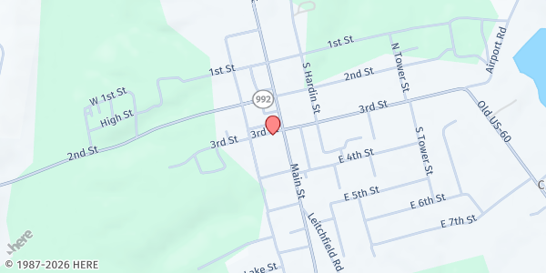 Map showing Breckinridge County Community Action at 108 West 3rd Street, Hardinsburg, KY