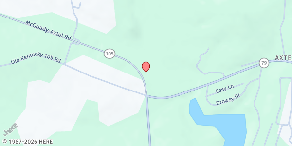 Map showing Hilltop Christian Fellowship at 10515 KY-105, Hardinsburg, KY