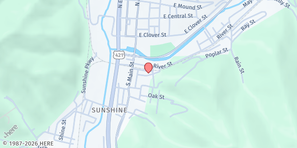 Map showing Mustard Seed Outreach at 2710 Hwy 72, Harlan, KY