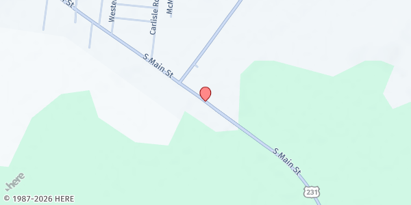 Map showing Ohio County Food Pantry at 1220 S. Main St., Hartford, KY