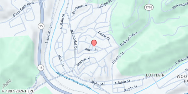 Map showing Journey Food Pantry at 343 Lyttle Blvd, Hazard, KY