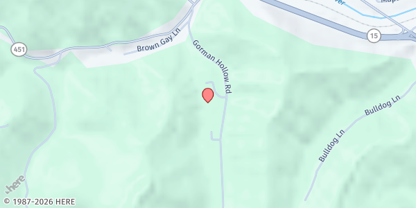 Map showing New Hope Church Hazard Pantry at 407 Gorman Hollow Rd., Hazard, KY