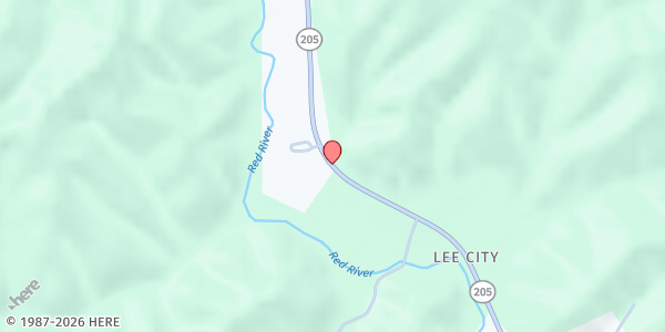 Map showing Hazel Green Food Project at 1225 Ky Hwy 205 North, Hazel Green, KY