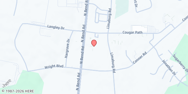 Map showing Abundant Life Ministry at 3435 Limaburg Road, Hebron, KY