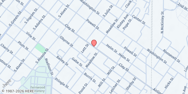 Map showing Henderson Church of God at 1041 Clay Street, Henderson, KY