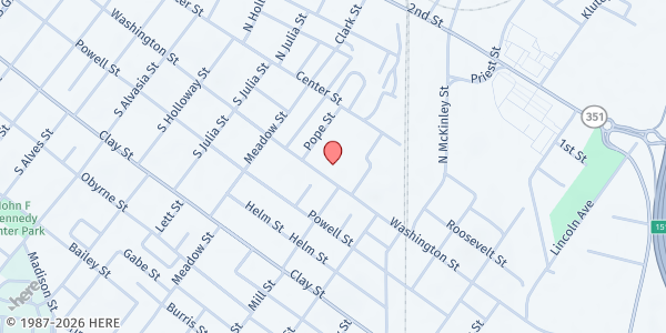 Map showing Salvation Army - Food Distribution Center at 1213 Washington St, Henderson, KY