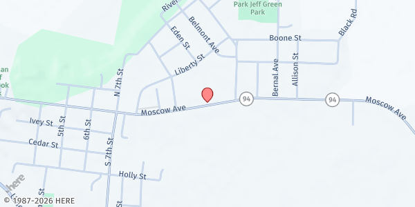 Map showing ARK Food Distribution Center at 1702 Moscow Ave, Hickman, KY