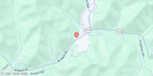 Map showing Hindman Student Ministries at 150 W Main St, Hindman, KY