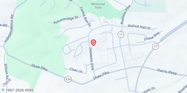 Map showing Grace Fellowship Church | Independence Student Ministry at 1677 Delaware Crossing, Independence, KY