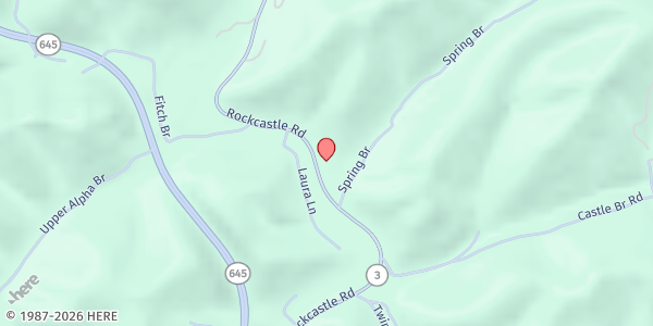 Map showing Appalachia Reach Out at 2596 Rockcastle Road, Inez, KY