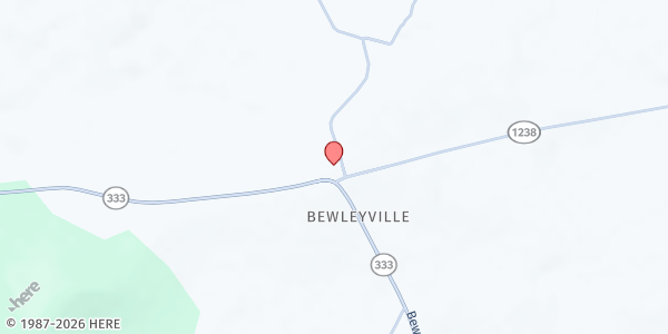 Map showing Bewleyville United Methodist Church at Irvington Bewelyville Rd, Irvington, KY