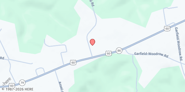 Map showing Garfield CP Church at , Irvington, KY