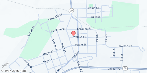 Map showing Irvington United Methodist Church at 106 Walnut St, Irvington, KY