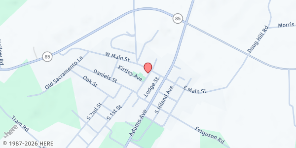 Map showing God's House of Hope at 205 W Main St, Island, KY