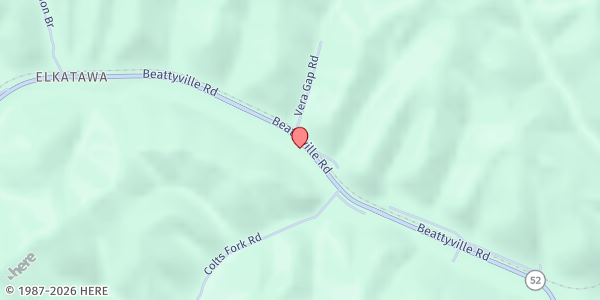 Map showing Breathitt Co. Hunger Alliance CSFP at 1027 Beattyville Road, Hwy 52, Jackson, KY