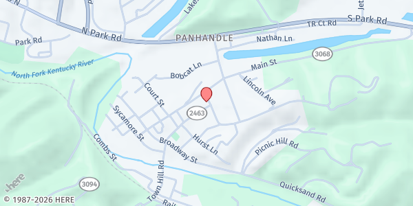 Map showing Health & Family Services - Jackson at 1041 College Ave, Jackson, KY