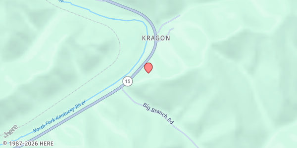 Map showing Helping Hands Christian Resources at 3928 Hwy. 15, Jackson, KY